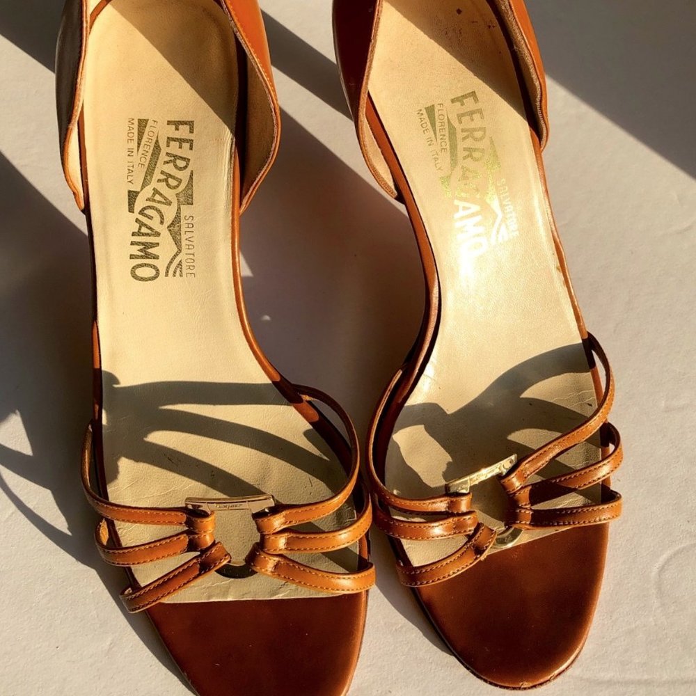 Vintage Salvador Ferragamo 90's Strappy Heels